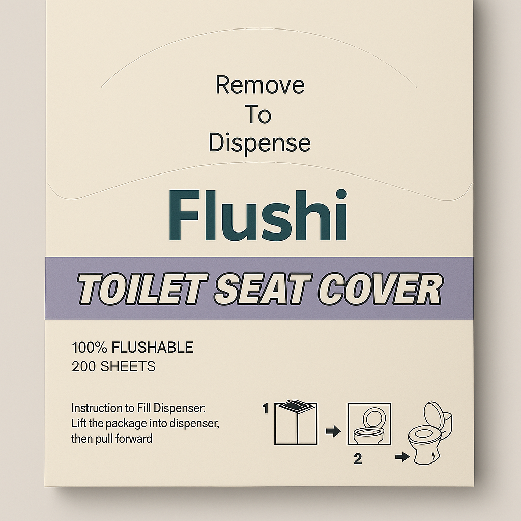 Flushi™ 4-Fold Flushable Seat Cover Refills – 200 Sheets