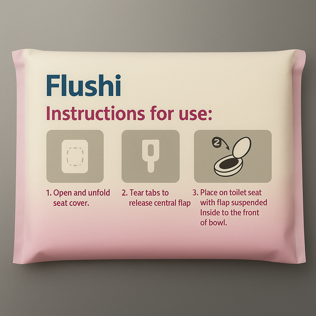 Flushi™ 10-Pack Biodegradable Flushable Toilet Seat Covers