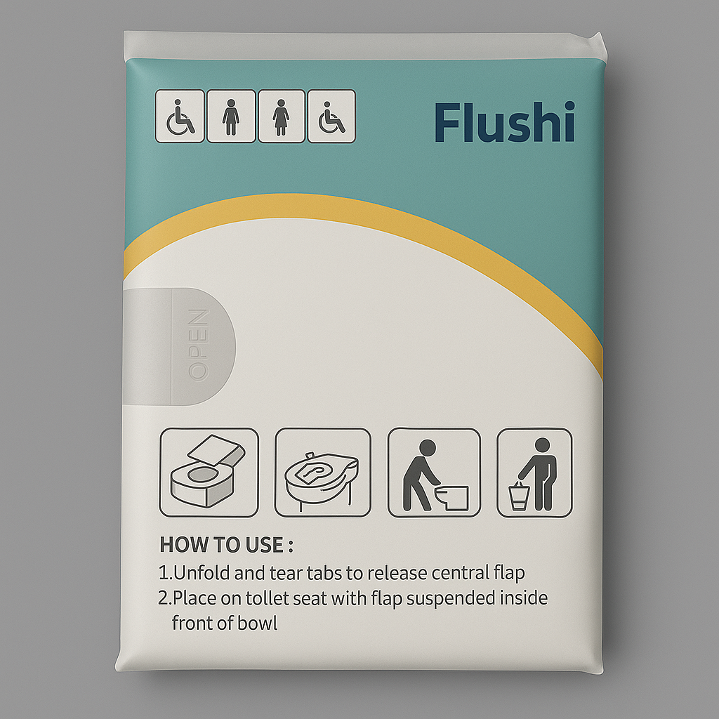 Flushi™ 10-Pack Biodegradable Flushable Toilet Seat Covers