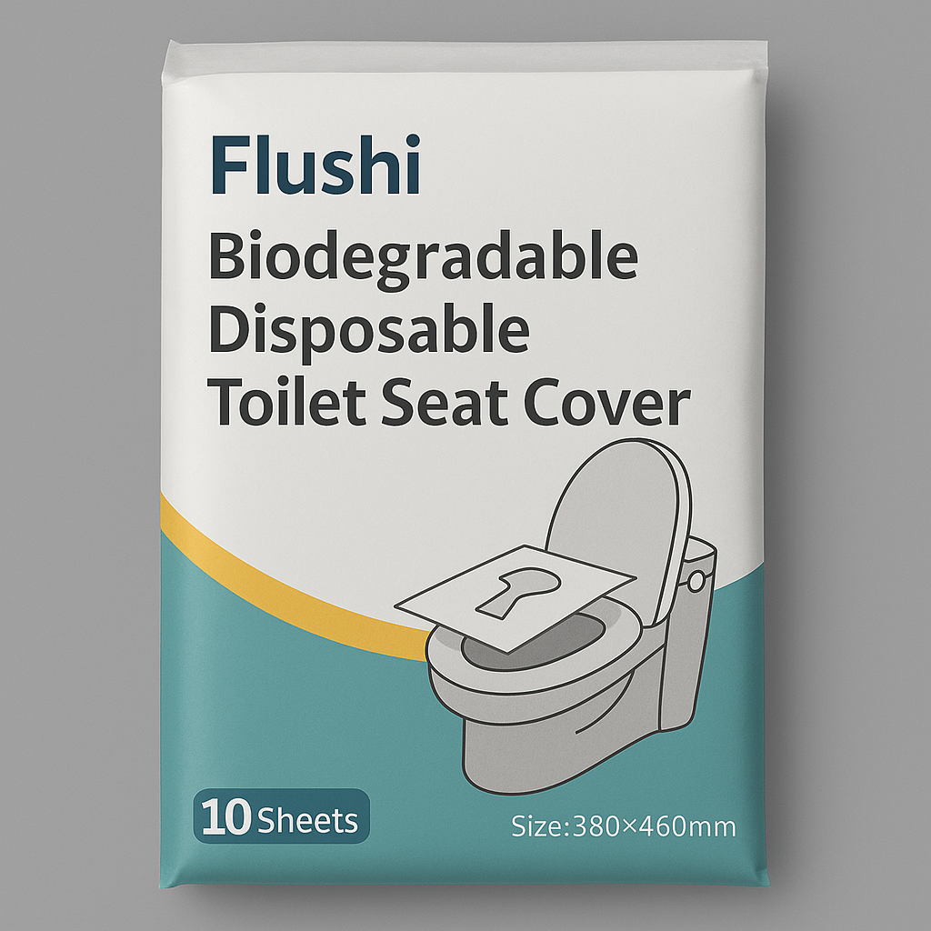 Flushi™ 10-Pack Biodegradable Flushable Toilet Seat Covers