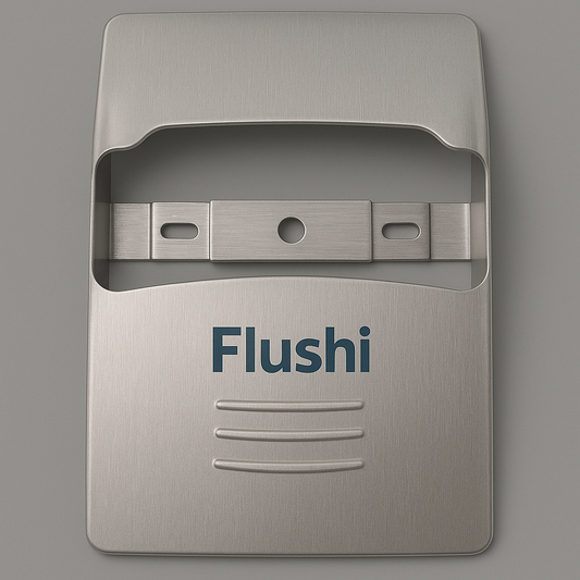 Flushi™ Wall-Mount Dispenser – Stainless Steel 4-Fold (Compact)