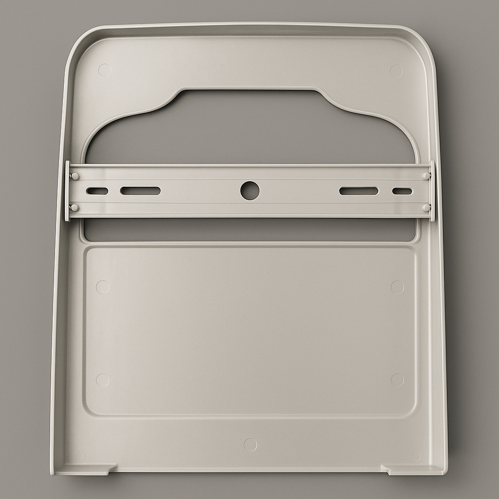 Flushi™ Wall-Mount Dispenser – Plastic 4-Fold (Compact)